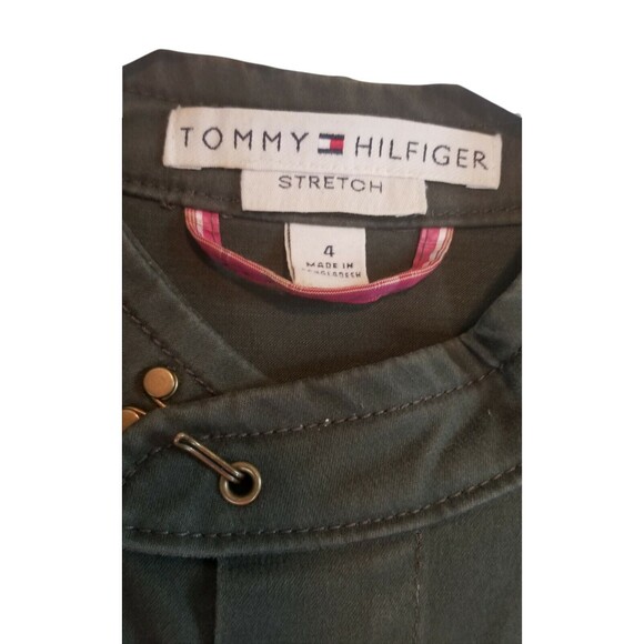 Tommy Hilfiger Stretch Military Army Green Denim Jean Jacket Women's XS Size 4 - Picture 5 of 6